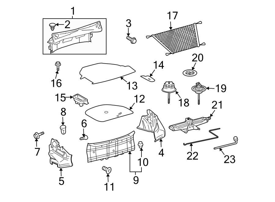 Diagram REAR BODY & FLOOR. INTERIOR TRIM. for your 2012 Toyota Sequoia  Limited Sport Utility 