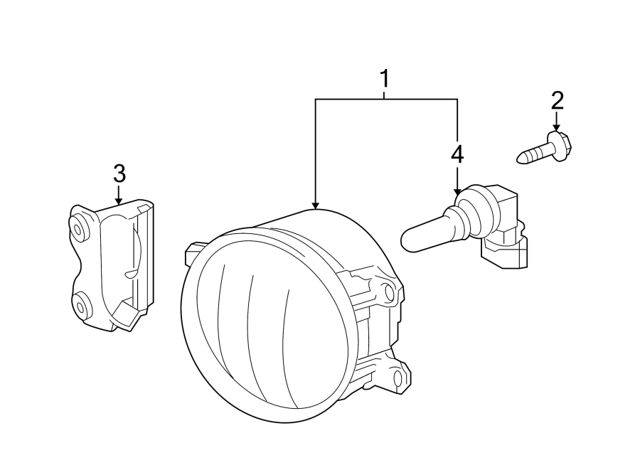 Diagram FRONT LAMPS. FOG LAMPS. for your 2015 Toyota Camry  XSE Sedan 