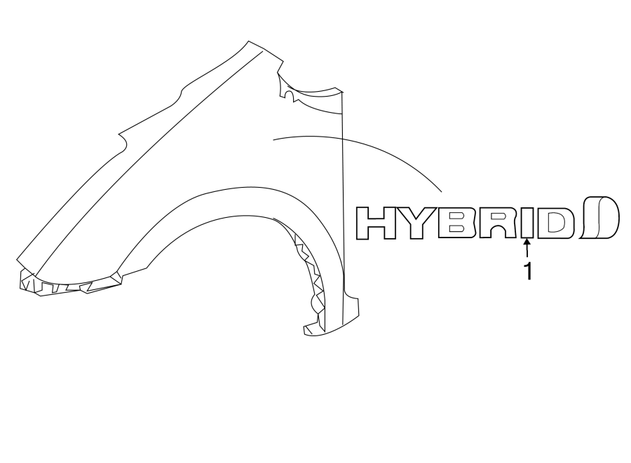 Diagram FENDER. EXTERIOR TRIM. for your 2010 Toyota Highlander   