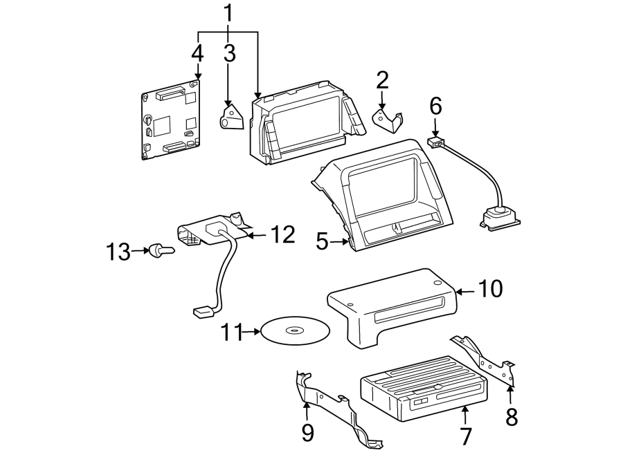 Diagram NAVIGATION SYSTEM COMPONENTS. for your 1998 Toyota Camry 2.2L A/T XLE SEDAN 