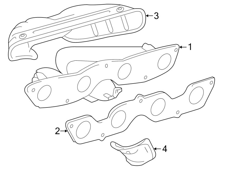 Diagram Exhaust system. Manifold. for your 2011 Toyota Sienna  Base Mini Passenger Van 