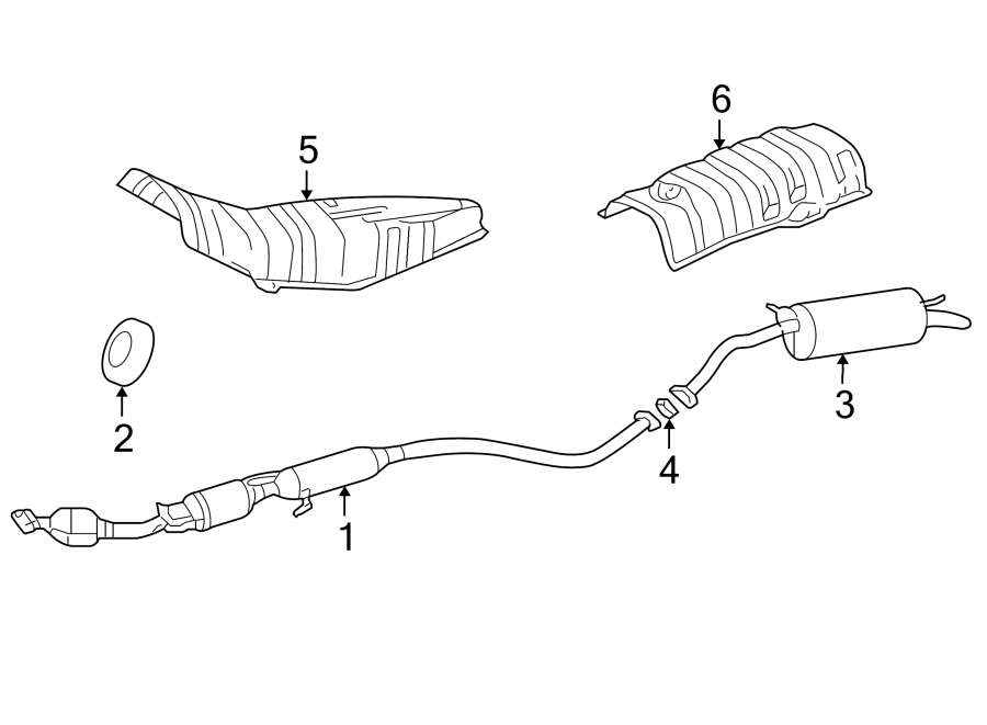 Diagram EXHAUST SYSTEM. EXHAUST COMPONENTS. for your 2008 Toyota Prius   