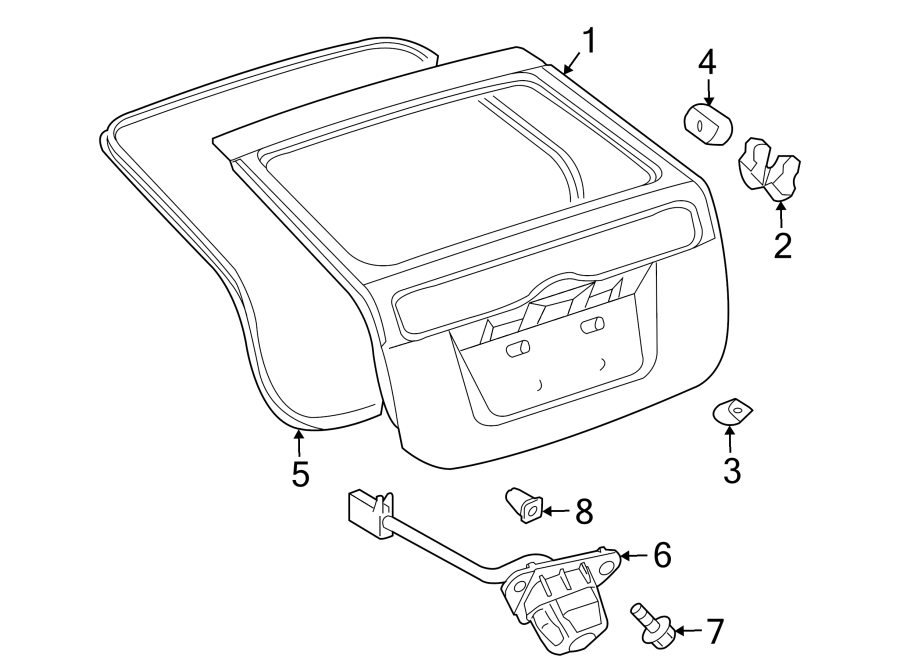 Diagram LIFT GATE. GATE & HARDWARE. for your 2001 Toyota Land Cruiser   