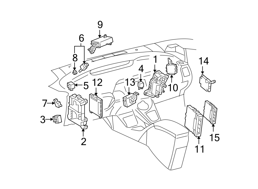 Diagram ELECTRICAL COMPONENTS. for your 2019 Toyota Corolla 1.8L CVT XSE Hatchback 