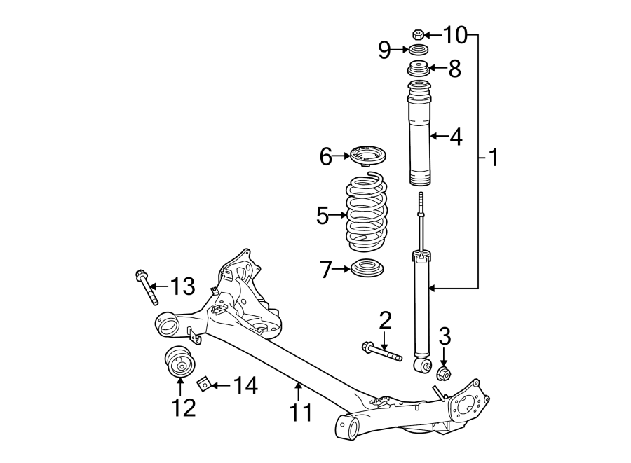 Diagram REAR SUSPENSION. SUSPENSION COMPONENTS. for your 2004 Toyota Corolla   