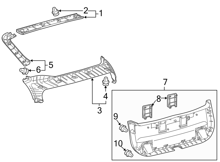 Diagram LIFT GATE. INTERIOR TRIM. for your 1997 Toyota 4Runner   