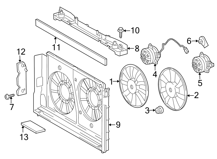 Diagram COOLING FAN. for your 2012 Toyota Tacoma  Base Standard Cab Pickup Fleetside 