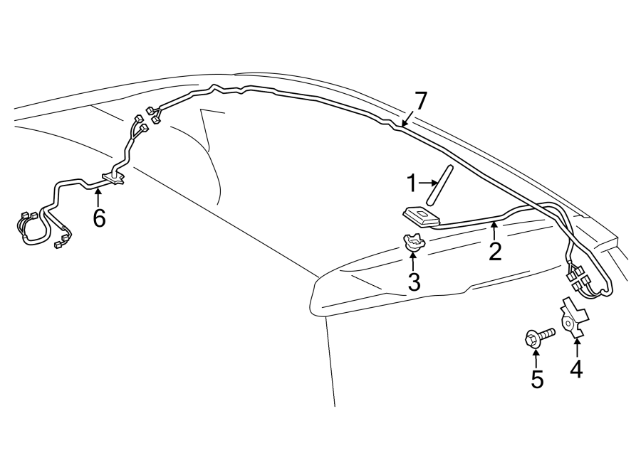 Diagram ANTENNA. for your 2000 Toyota Avalon  XL Sedan 