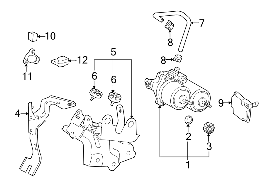 Diagram Abs components. for your 2001 Toyota Corolla   