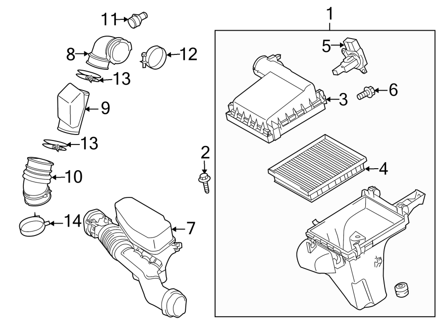 Diagram ENGINE / TRANSAXLE. AIR INTAKE. for your 1995 Toyota Corolla   