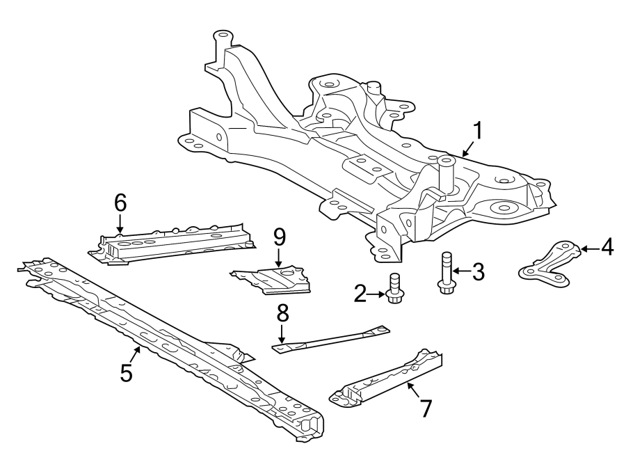 Diagram FRONT SUSPENSION. SUSPENSION MOUNTING. for your 2009 Toyota Highlander   