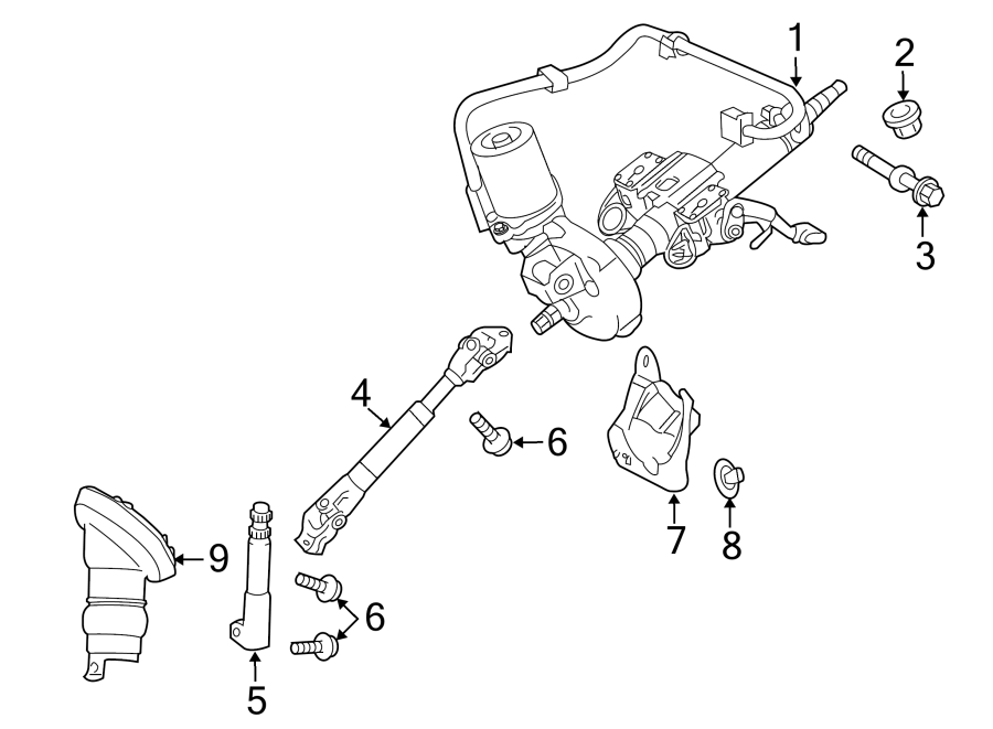 Diagram STEERING COLUMN ASSEMBLY. for your 2008 Toyota 4Runner   