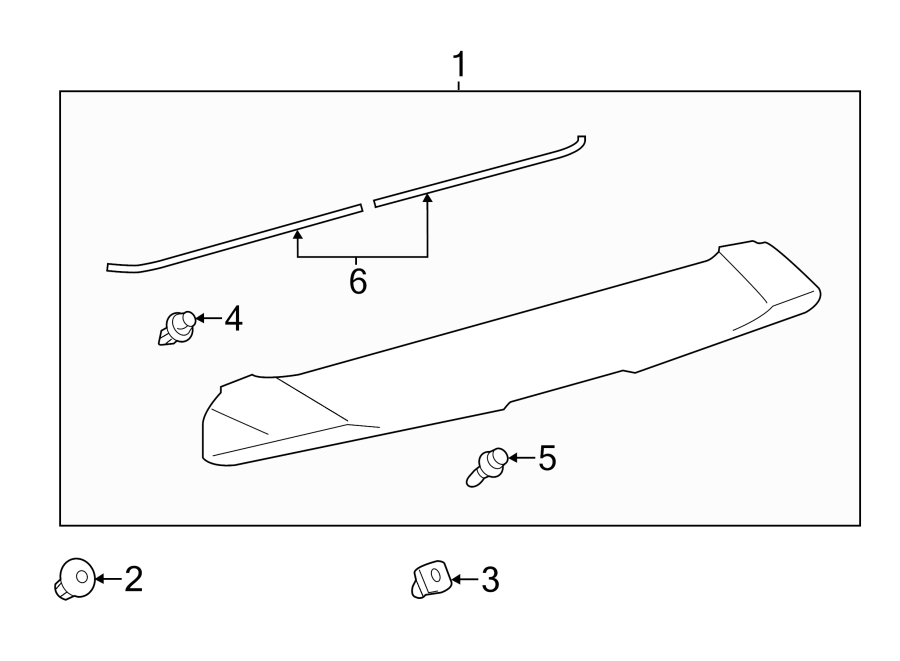 Diagram LIFT GATE. SPOILER. for your 2008 Toyota Tundra 5.7L i-Force V8 A/T RWD SR5 Crew Cab Pickup Fleetside 