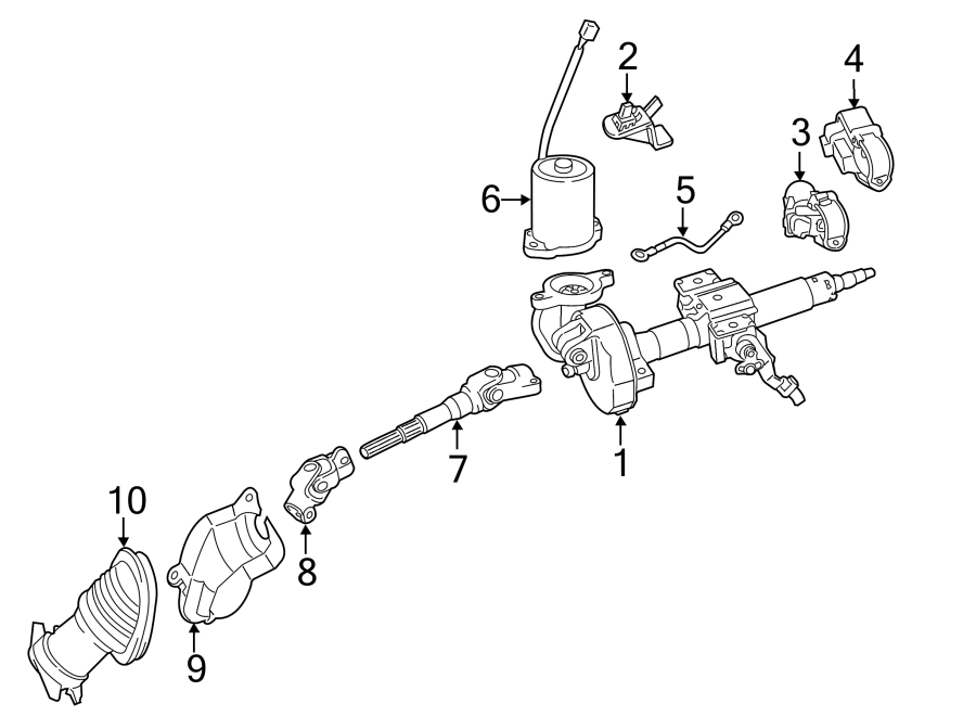 Diagram STEERING COLUMN ASSEMBLY. for your 1994 Toyota 4Runner   