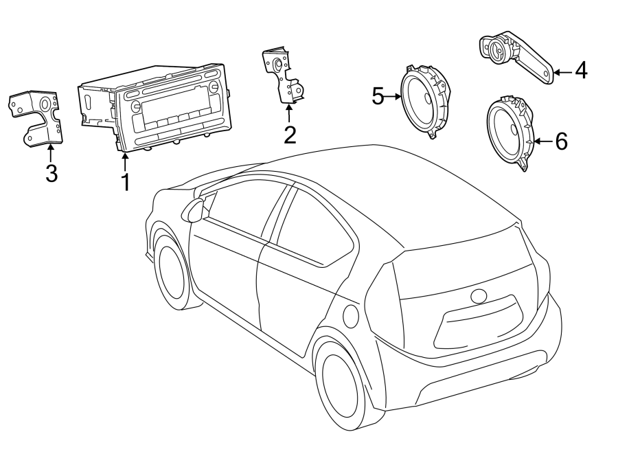 Diagram INSTRUMENT PANEL. SOUND SYSTEM. for your 2019 Toyota Corolla  LE Eco Sedan 