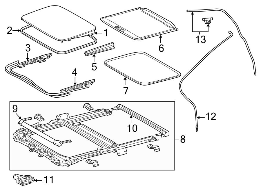 Toyota Prius c Sunroof Frame. W/SUNROOF - 6320352090 | Scarborough ...