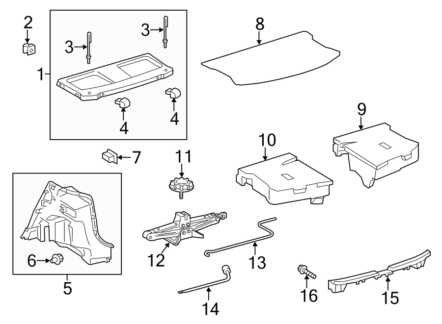 Diagram REAR BODY & FLOOR. INTERIOR TRIM. for your 2010 Toyota Sienna  LE Mini Passenger Van 