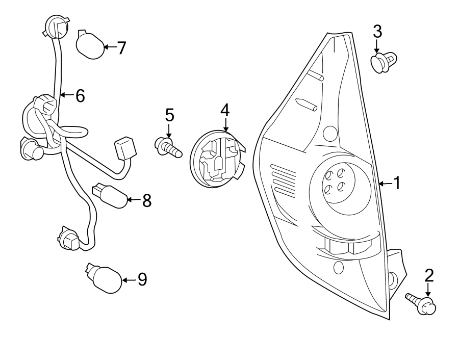 Diagram REAR LAMPS. COMBINATION LAMPS. for your 2004 Toyota Camry 3.0L V6 A/T LE SEDAN 