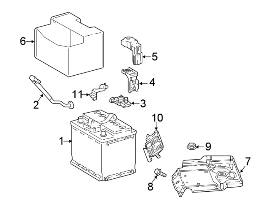 Diagram BATTERY. for your 2011 Toyota Corolla   