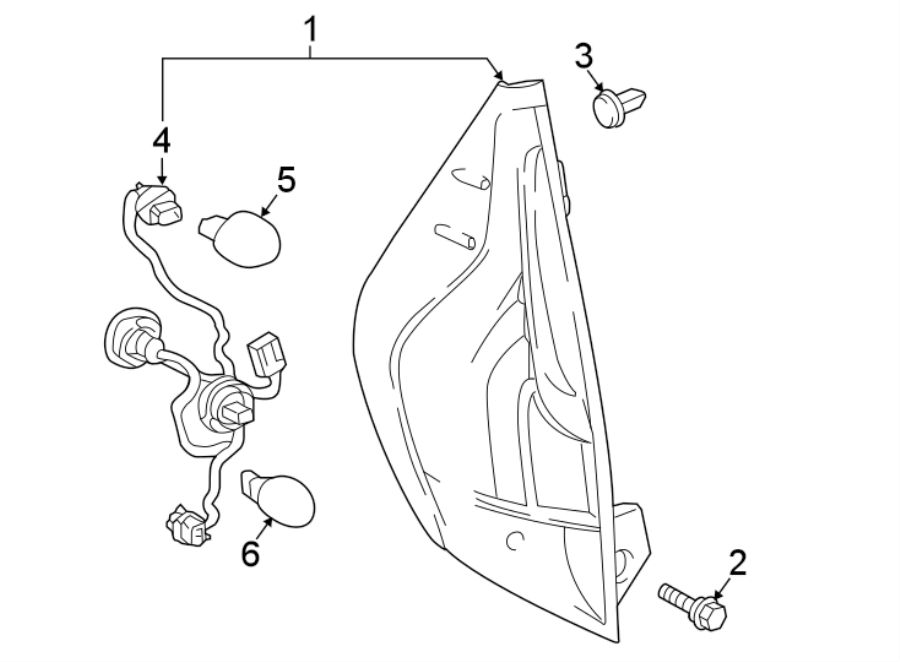 Diagram REAR LAMPS. COMBINATION LAMPS. for your 2004 Toyota Camry 3.0L V6 A/T LE SEDAN 