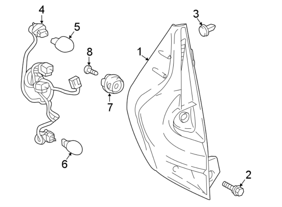 Diagram REAR LAMPS. COMBINATION LAMPS. for your 2002 Toyota Camry  SE SEDAN 