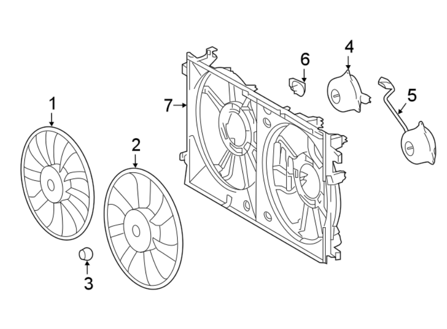 Diagram COOLING FAN. for your 2012 Toyota Tacoma  Base Standard Cab Pickup Fleetside 