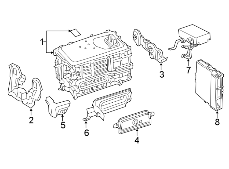 Diagram ELECTRICAL COMPONENTS. for your 2020 Toyota Prius 1.8L FULL HYBRID EV-GAS (FHEV) CVT LE Hatchback 