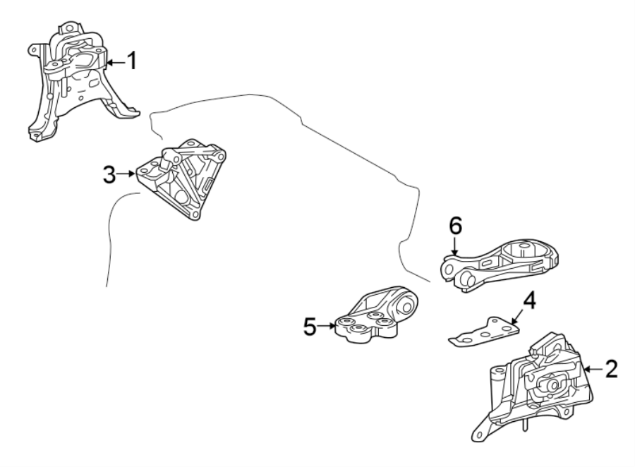 Diagram ENGINE / TRANSAXLE. ENGINE & TRANS MOUNTING. for your 2011 Toyota Camry   