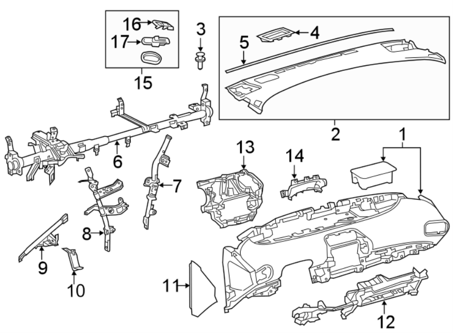 Diagram INSTRUMENT PANEL. for your 2010 Toyota Highlander   