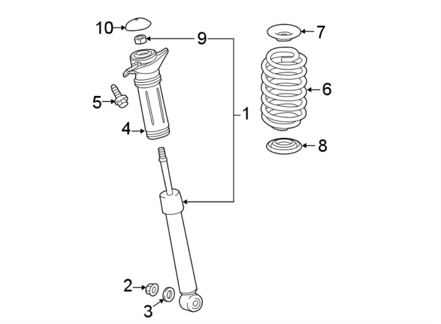 Diagram REAR SUSPENSION. SHOCKS & COMPONENTS. for your 2006 Toyota Matrix 1.8L A/T AWD XR Wagon 