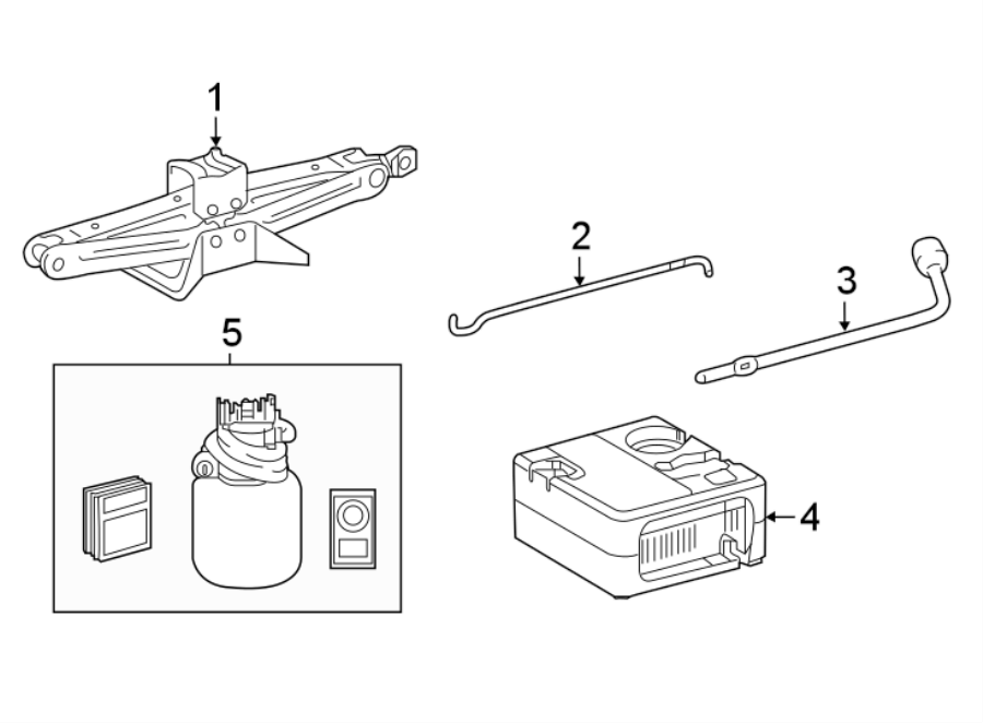 Diagram REAR BODY & FLOOR. JACK & COMPONENTS. for your 2020 Toyota RAV4   