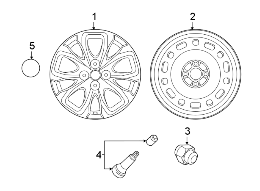 Diagram WHEELS. for your Toyota Prius Plug-In  