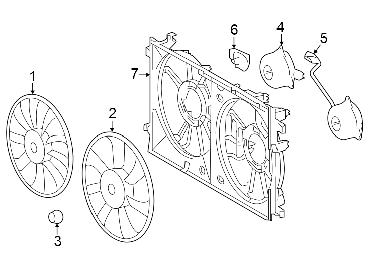 Diagram Cooling fan. for your 2013 Toyota Camry  Hybrid LE Sedan 