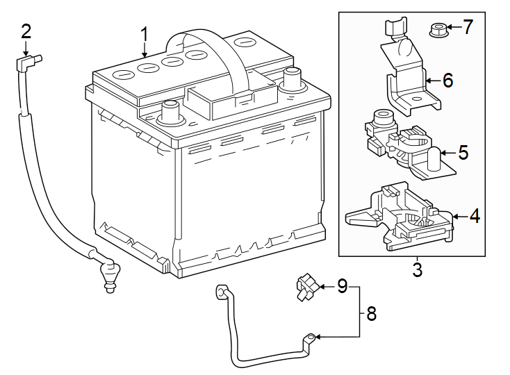 Diagram Battery. for your 2021 Toyota Corolla  LE SEDAN 