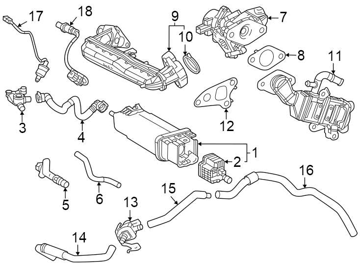 Diagram Emission system. Emission components. for your 2016 Toyota Camry 2.5L A/T Special Edition Sedan 