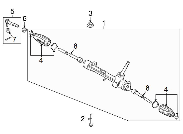 Diagram Steering gear & linkage. for your 2007 Toyota Tundra   