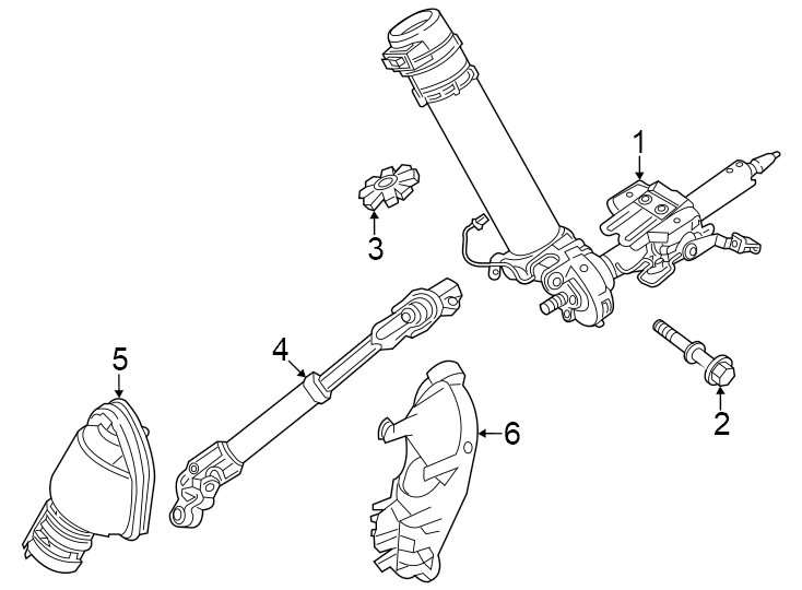 Diagram Steering column assembly. for your Toyota Prius Prime  