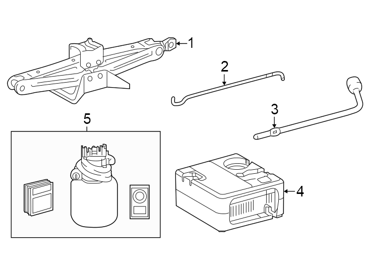 Diagram Rear body & floor. Jack & components. for your 2006 Toyota Avalon   