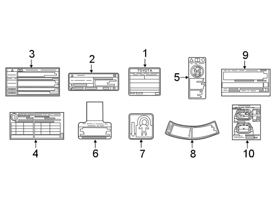 Diagram INFORMATION LABELS. for your 2015 Toyota Camry  XLE SEDAN 