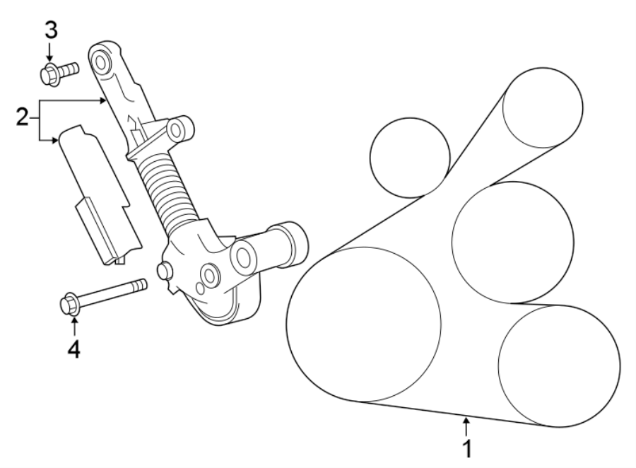 Diagram BELTS & PULLEYS. for your 2020 Toyota Prius   