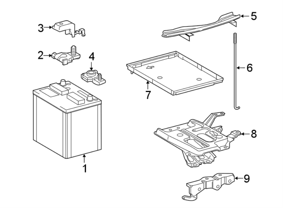 Diagram BATTERY. for your Toyota