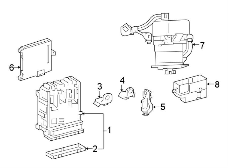 Diagram ELECTRICAL COMPONENTS. for your 2008 Toyota Corolla   