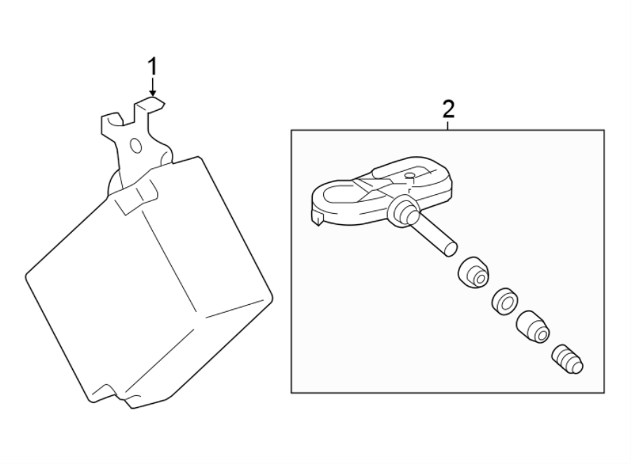 Diagram TIRE PRESSURE MONITOR COMPONENTS. for your 2018 Toyota Corolla   