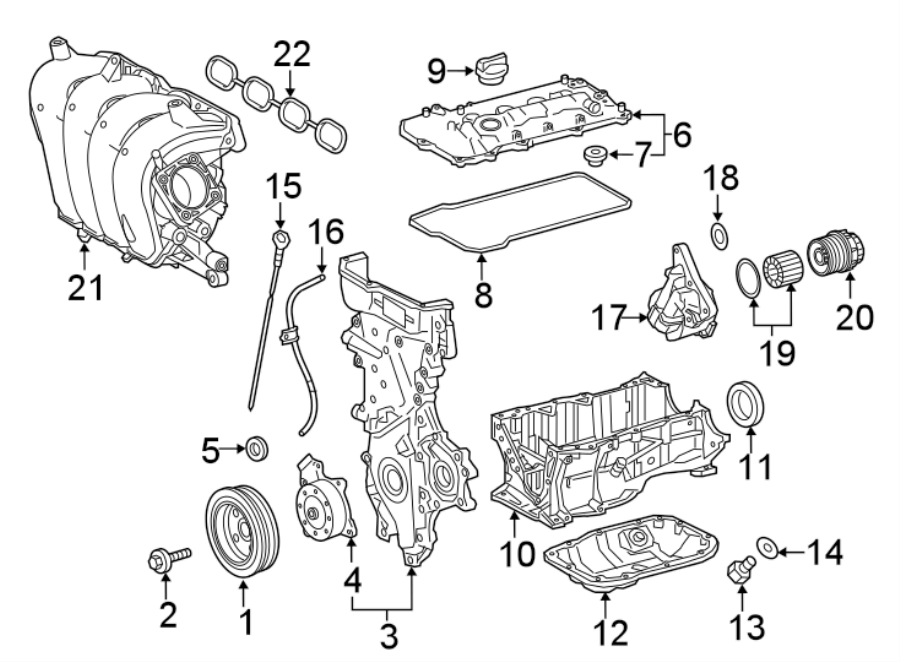 Diagram ENGINE / TRANSAXLE. ENGINE PARTS. for your 2024 Toyota Prius Prime   