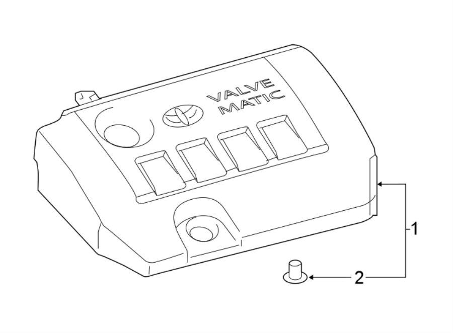Diagram ENGINE / TRANSAXLE. ENGINE APPEARANCE COVER. for your 2022 Toyota Corolla  SE Apex Sedan 