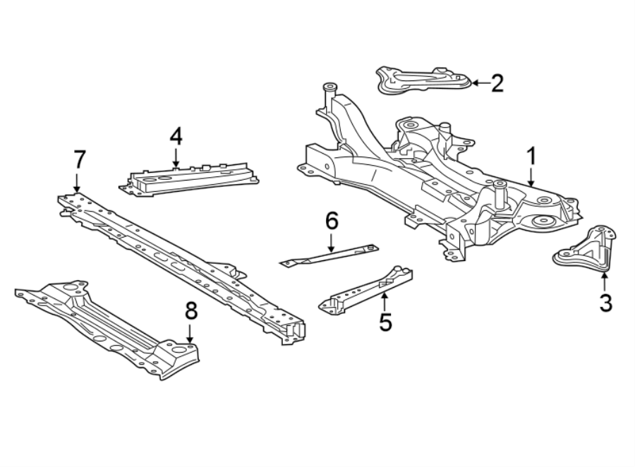 Diagram FRONT SUSPENSION. SUSPENSION MOUNTING. for your 2022 Toyota RAV4   