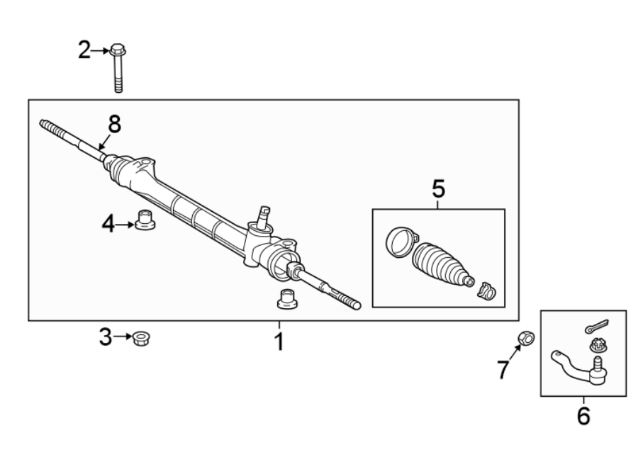 Diagram STEERING GEAR & LINKAGE. for your 2010 Toyota Matrix   