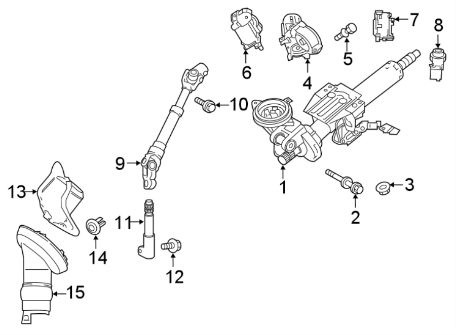 Diagram STEERING COLUMN ASSEMBLY. for your 2023 Toyota 4Runner  Limited Sport Utility 