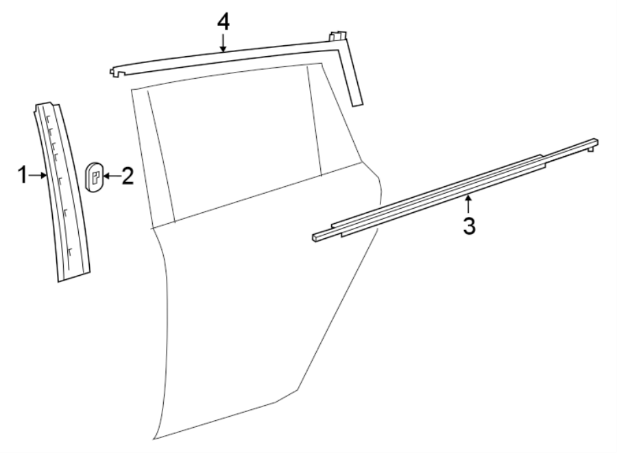 Diagram REAR DOOR. EXTERIOR TRIM. for your 2005 Toyota Sequoia   