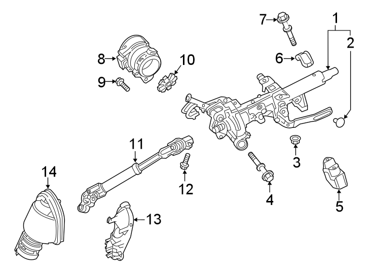 Diagram STEERING COLUMN ASSEMBLY. for your 2000 Toyota 4Runner   